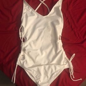 Strappy bathing suit